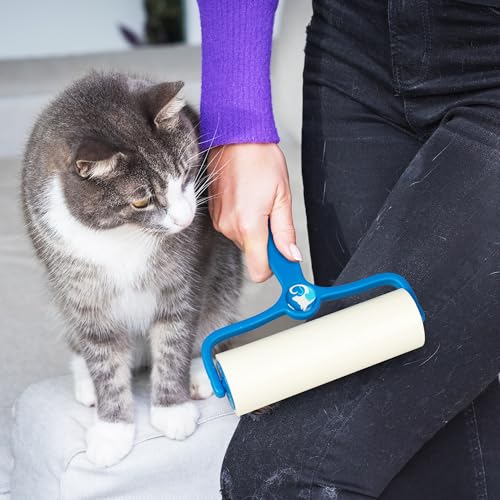 6.3" Large Lint Roller for Pet Hair Extra Sticky 360 Sheets
