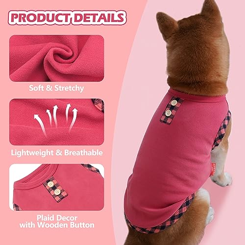 Dog Shirt 2Pack Grey+Pink (Large (13-19lbs) / 11# 2Pack (Grey+Pink))
