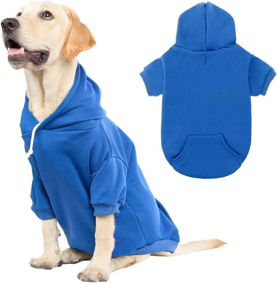 Dog Hoodie for Large Medium Small Dogs (Blue / Large)