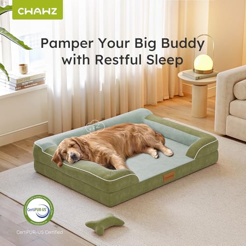 Extra Large Dog Bed (Dark Green / X-Large(42"L x 30"W x 9.5"Th))