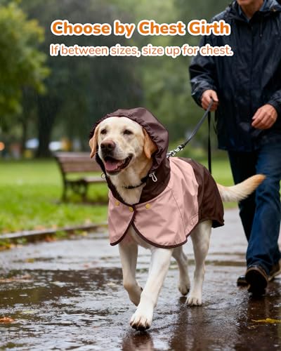 Waterproof Dog Raincoat with Hood (Small / Pink)