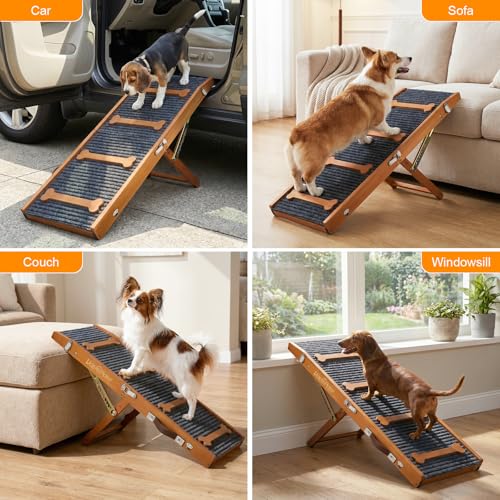 Upgraded Dog Ramp for Couch (Walnut)