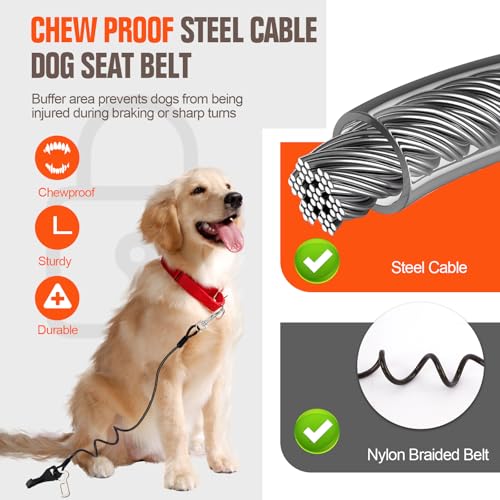 Dog Seat Belt for Car (1 Pack(Black))
