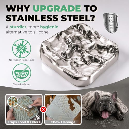 IntoFlow Stainless Steel Dog Lick Mat