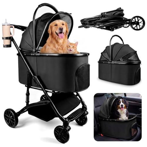 Heavy Duty Pet Stroller (Black)