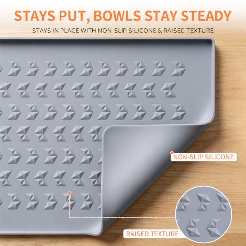Silicone Pet Feeding Mat (Gray / 28''L x 20"W)