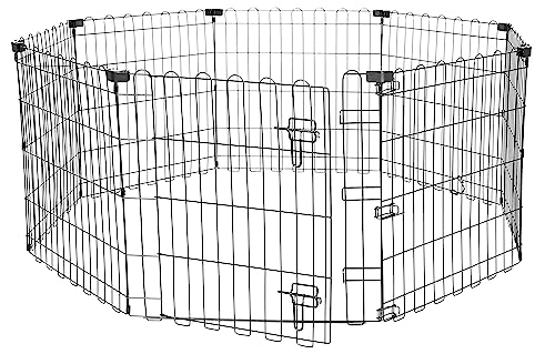 Foldable Octagonal Metal Exercise Pen for Dogs (Single Door)