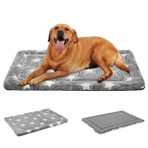 Dog Crate Pad for 42"x28" Dog Crate (Grey with Star Pattern / XL (40.9"x28"x1.1"))