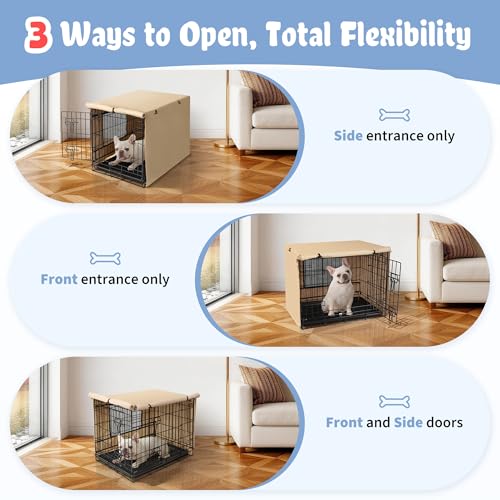 Dog Crate Cover (24.0"L x 18.0"W x 19.3"H / Beige)