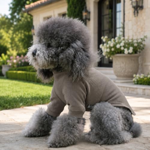 Ribbed Dog T Shirt Cotton Knitted Dog Sweaters for All Season Pet T (3XL (for Large Dog) / Beige)