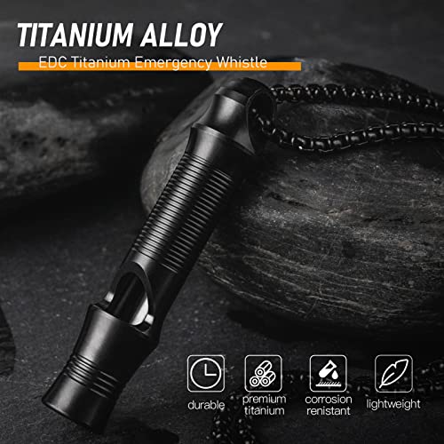 Titanium Emergency Whistle (Black -1pc)