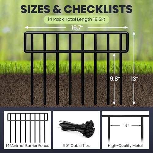 14 Pack Fence Panels 19.5 Ft (14 Pack,19.5Ft)