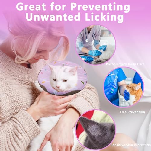Cat Cone Collar Soft (Waterproof Purple / Medium)