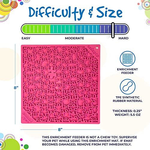 Jigsaw eMat Dog Lick Mat (Jigsaw Pink / Large)