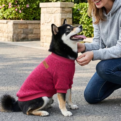 3 Pack Dog Sweaters for Small Dogs Girl Boy Winter Fleece Clothes Warm Soft Dog Sweatshirt Outfit for Dogs Cats Pet Apparel (Purple+ Wine Red+Dark Blue / XXS (Back: 7.8", Chest: 11.8", 2.2-3.5 lbs))