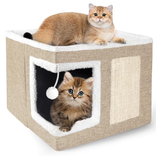 Cat Houses for Indoor Cats (S / Khaki)