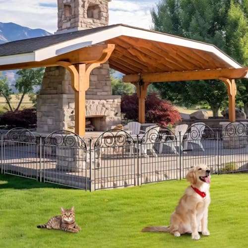 Tall Garden Fence Animal Barrier with Gate (36''(H)-14panels-30.6ft(L))
