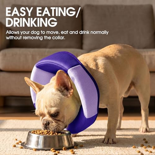 Dog Cones for Large Dogs Soft Dog Cone to Stop Licking (Purple / X-Large)