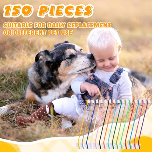 15 Pcs Dog Toothbrush Dual Headed Dental Brushes Puppy Tooth Brushing Kit Long Handle Toothbrush for Large and Small Dogs Cats Most Pets Teeth Cleaning Oral Care Supplies (Colorful)