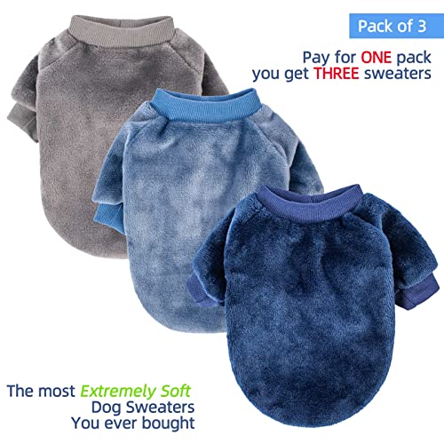 Small Dog Sweater (Grey,Blue,Dark blue / X-Large)