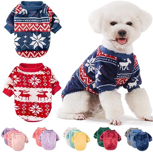 Christmas Dog Sweater (Red,Blue / X-Small)