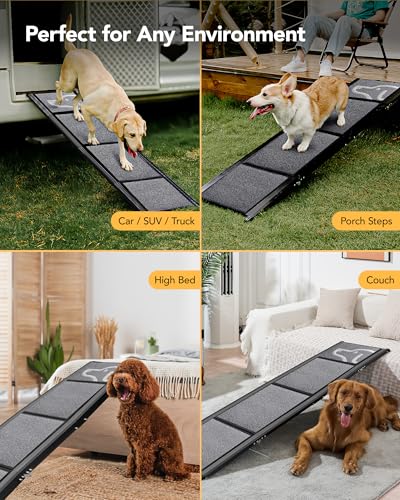 Dog Ramp for Cars (Upgraded 63'' L x 19.7" W)