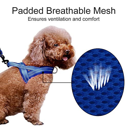 No Pull Dog Harness for Puppy Small Dogs (XXS: chest 11.8"-15" / Navy Blue)