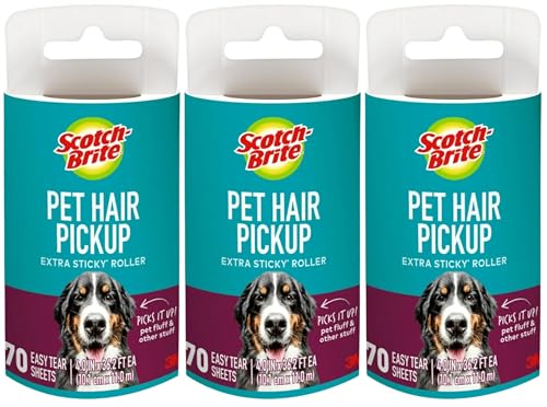 Pet Hair Pickup Extra Sticky Lint Roller Refills (3 Pack)
