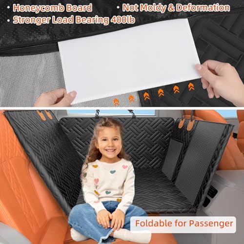 Back Seat Extender for Dogs (BLACK / L - For Car/Mid-Size SUV/Small Truck)