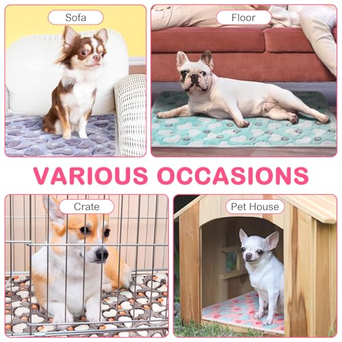 4 Pack Self Heating Cat Bed Cat Self Warming Pad with Removable Cover Extra Warm Thermal Pet Pad Washable Pet Crate Mat Anti Slip Kennel for Indoor Outdoor Pets (16 x 20 Inches)