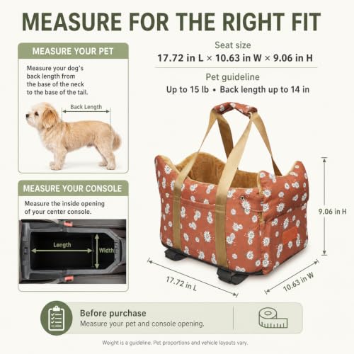 Dog Car Seat for Small Dogs 5 (Coffee Color)