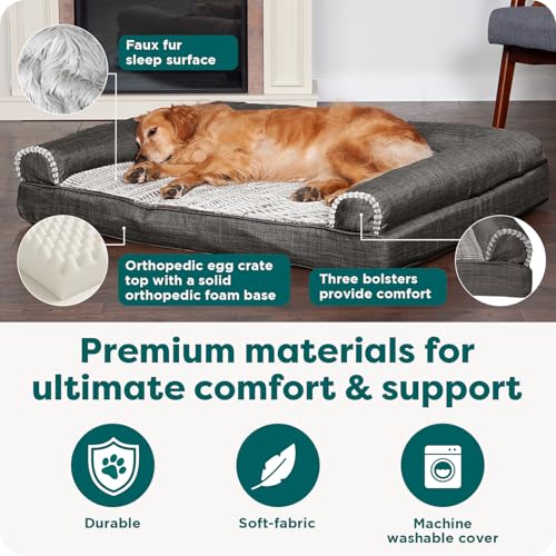 Orthopedic Dog Bed for Large (Large / Charcoal)