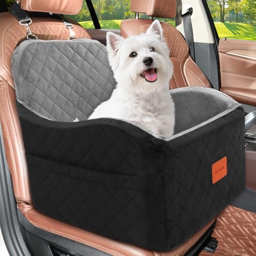 Dog Car Seat for Small & Medium Dogs (Black/Grey / Medium)
