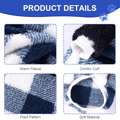 Dog Sweaters for Small Dogs (X-Small (Chest 12.2 in) / Blue Plaid)