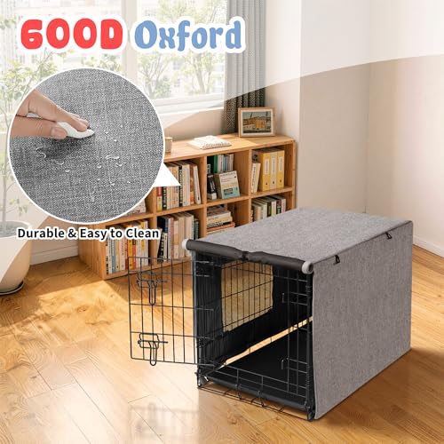 Dog Crate Cover (36.6"L x 23.0"W x 24.8"H / Grey)
