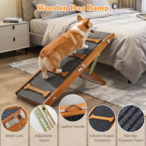 Upgraded Dog Ramp for Couch (Walnut)