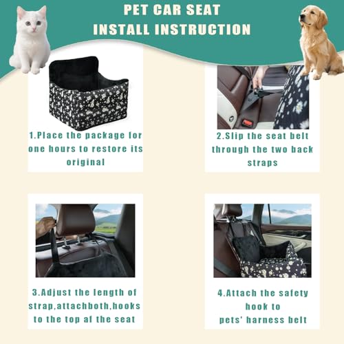 Dog Car Seat for Medium Dogs Up to 25 lbs (black 2)