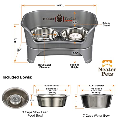 Express Model w (Medium to Large w/ Metal Slow Feed Bowl / Gunmetal Grey)