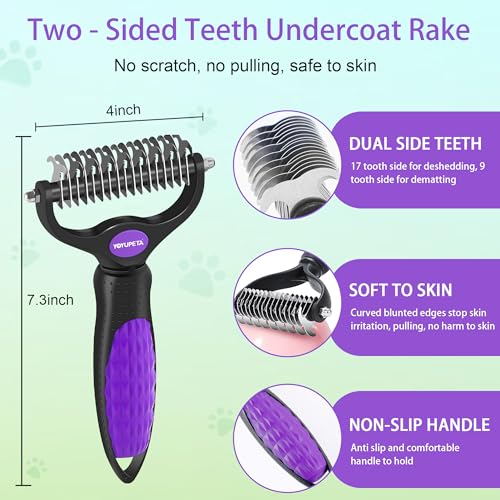 Large Dog 3 in 1 Grooming Kit (Purple)