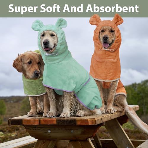 Dog Bathrobe Super Absorbent Towel Robe (Pink / XX-Large)