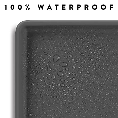 Premium Cat Food Mat (S: 19" x 11" / Carbon)
