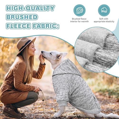 Dog Sweaters for Small Dogs Dog Hoodie Fleece Pet Sweater Soft Clothes Sweatshirt with Pocket Pet Hoodie for Small Dogs Puppy Sweater (X-Small / Grey)