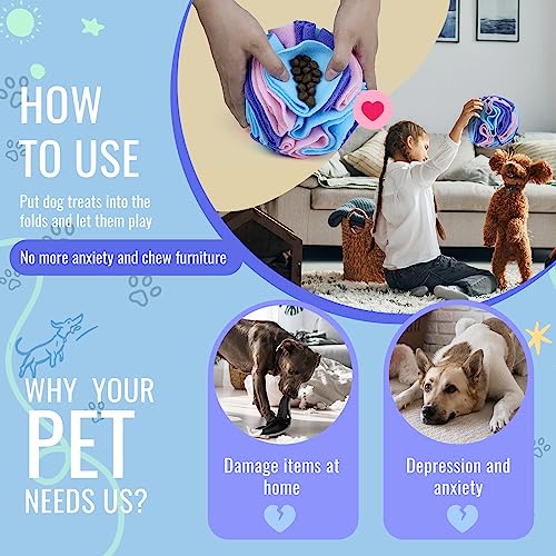 Pet Snuffle Ball (Macarons color / 15cm)