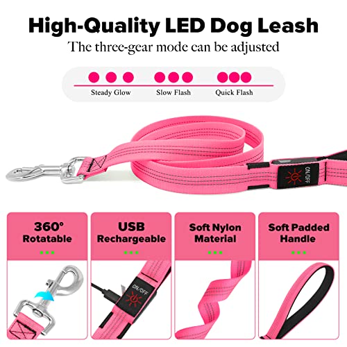 LED Dog Leash (PinkⅡ)