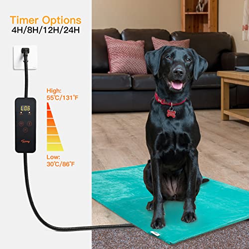 Large Pet Heating Pad (35.0"L x 24.0"W x 0.6"Th / Green)