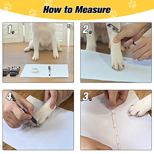 6PCS Anti Slip Dog Socks to Prevent Licking Paws (Large (6 Count) / Yellow)