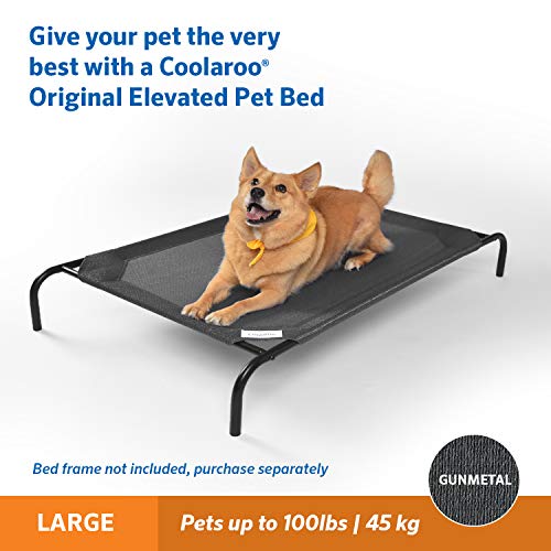 The Original Elevated Pet Bed Replacement Cover (Gunmetal / Large / Large)