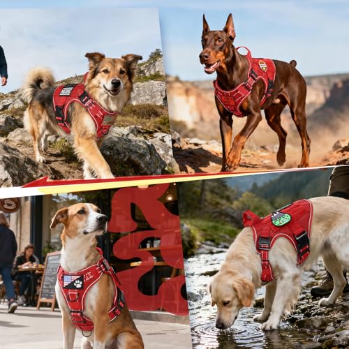 Tactical Dog Harness X (Red Reflex / X-Large)