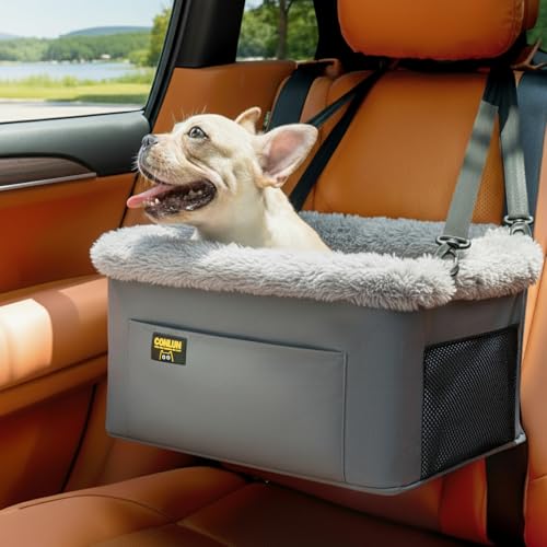 Dog Car Seat Booster (Grey / 1 Pack-Small Dogs under 20lbs)