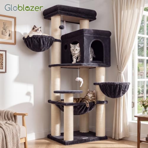 Cat Tree Tower with 12 Extra (Dark Grey / XL)